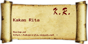 Kakas Rita névjegykártya